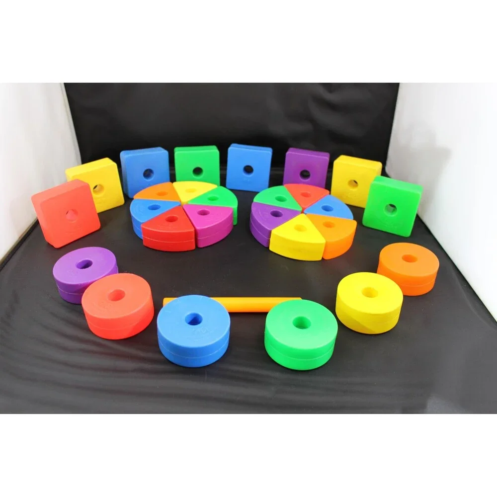 Vintage Fisher-Price Creative Blocks‎ Bold Chunky Stacking Sorting Toy 27 Pieces
